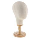 21" Beige Color Canvas Block Head For Hair Extension Lace Wigs Making and Display Styling mannequin Manikin Head with Detachable Stand