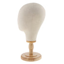 21" Beige Color Canvas Block Head For Hair Extension Lace Wigs Making and Display Styling mannequin Manikin Head with Detachable Stand