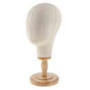 21" Beige Color Canvas Block Head For Hair Extension Lace Wigs Making and Display Styling mannequin Manikin Head with Detachable Stand
