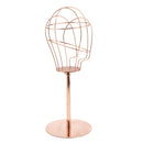 21inch Metal Wire Mannequin Head Hat Baseball Cap Rack Stand Wig Storage Dryer Holder Display Rose Gold