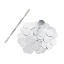 100Pcs 25mm Metal Stickers Design For Non-Magnetic Makeup Pans Suit For Blank Magnetic Makeup Palette with Mixing & Depoting Spatula