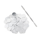 100Pcs 25mm Metal Stickers Design For Non-Magnetic Makeup Pans Suit For Blank Magnetic Makeup Palette with Mixing & Depoting Spatula