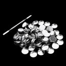 Palette Deep Round Empty Metal Pans with Stick Quantity of 100 (26mm Diameter)
