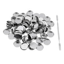 Palette Deep Round Empty Metal Pans with Stick Quantity of 100 (26mm Diameter)