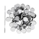 Palette Deep Round Empty Metal Pans with Stick Quantity of 100 (26mm Diameter)