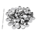 Palette Deep Round Empty Metal Pans with Stick Quantity of 100 (26mm Diameter)