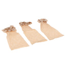 3 Pack Long Wig Caps Nylon Hair Mesh with Open End to Wrap Long and Short Hair Firmly, Elastic and Easy to Wear Beige