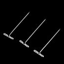100/Set 1.5 inch Length T-Pins Needle For Fixing Wig/Hair Weft/Hair Extension/Dress Form - Silver