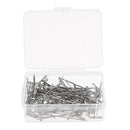 100/Set 1.5 inch Length T-Pins Needle For Fixing Wig/Hair Weft/Hair Extension/Dress Form - Silver