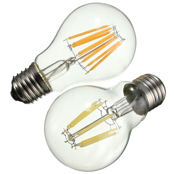 E27 A60 LED 8W COB Edison Retro Filament Light White/Warm White Tungsten Globe Lamp Bulb AC 220V