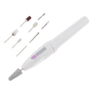 Electric Nail Drill Manicure & Pedicure Polish Tool Set: 9 Bits Heads for Buffing, Grooming, and Polishing of Nails at Home/Salon