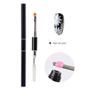 1Pcs Dual Ended Beauty Stainless Spatula Nail Art Brush for Acrylic UV Gel Polish Nail Design Salon Manicure DIY