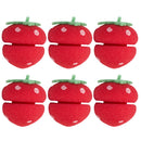 6x Soft Sponge Ball Curlers Cute Strawberry Hair Roller Lovely DIY Hair Tool