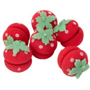 6x Soft Sponge Ball Curlers Cute Strawberry Hair Roller Lovely DIY Hair Tool