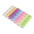 Large 7 Day Pill Organizer 28 Slots Weekly, Weekly Pill Box, Vitamin Pill Case, Pill Container - Rainbow