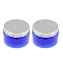 2x Plastic Makeup Jars With Lids Round Powder Cream Cosmetic Pots Container