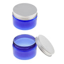 2x Plastic Makeup Jars With Lids Round Powder Cream Cosmetic Pots Container