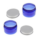 2x Plastic Makeup Jars With Lids Round Powder Cream Cosmetic Pots Container