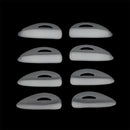 4 Pairs Silicon Eyelash Lift Perm Curler Pad/Shield/Rods with Embedded Ridge S,M,L,LL