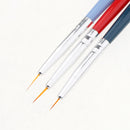 3 Pieces Nail Art Liner Brush UV Gel Painting Nail Design Pen Set Durable Wood Handle