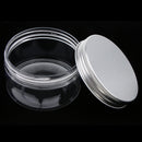 5PCS 200ML Clear Empty Refillable PET Plastic Wide Mouth Cosmetic Bottles With Aluminum Cap-Cream Lotion Holder Case Makeup Storage Contanier Facial Mask Pot Jar