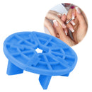 5Pcs Round Removble Plastic Nail Tips Stand Set Salon Nail Art Display Holder Set - Blue