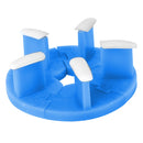 5Pcs Round Removble Plastic Nail Tips Stand Set Salon Nail Art Display Holder Set - Blue