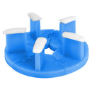 5Pcs Round Removble Plastic Nail Tips Stand Set Salon Nail Art Display Holder Set - Blue