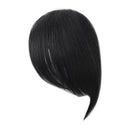 Natural Real Human Hair Side Bangs/Fringe Hand Tied Bangs Fashion Clip-in Hair Extension (Natural Black)