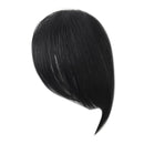 Natural Real Human Hair Side Bangs/Fringe Hand Tied Bangs Fashion Clip-in Hair Extension (Natural Black)
