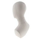 Canvas Block Cork Head Model, Hair Wig Hairpiece Making Display Stand, Mannequin Manikin Head with Shoulder Bust