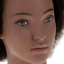 Cosmetology Afro Mannequin Head W/ Real Hair For Braiding Cutting Practice