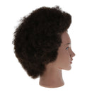 Cosmetology Afro Mannequin Head W/ Real Hair For Braiding Cutting Practice