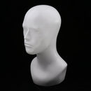 Fiberglass Male Wigs Display Mannequin Head Stand Model White,Showcase Headset Scarves Jewelry Display