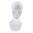 Fiberglass Male Wigs Display Mannequin Head Stand Model White,Showcase Headset Scarves Jewelry Display