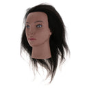 Black Afro Mannequin Head 100% Real Hair Hairdresser Training Head Manikin Cosmetology Doll Head