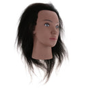 Black Afro Mannequin Head 100% Real Hair Hairdresser Training Head Manikin Cosmetology Doll Head