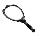 Antique Rose Flower Pattern Handheld Mirror with Folding Handle Countertop Stand 180 Degrees Full Folding Premium Black Plastic