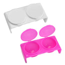 2x Nails Art Brush Pen Cleaning Remover Cup Brush Cleaner Bottle Containers