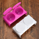 2x Nails Art Brush Pen Cleaning Remover Cup Brush Cleaner Bottle Containers