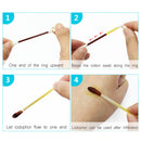 10 Pieces Double Ended Iodophor Cotton Swabs Applicators Plastic Sticks Set