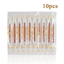 10 Pieces Double Ended Iodophor Cotton Swabs Applicators Plastic Sticks Set
