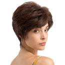Chic Short Wigs Women Human Hair With Bangs Fluffy Layered Pixie Cut Wig