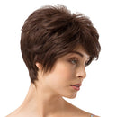 Chic Short Wigs Women Human Hair With Bangs Fluffy Layered Pixie Cut Wig