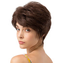 Chic Short Wigs Women Human Hair With Bangs Fluffy Layered Pixie Cut Wig