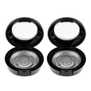 2pcs Black Cosmetic Empty Palette Box Eyeshadow Eyebrow Powder Blusher Lipstick Makeup Case Highlighters Container Mirror Inside