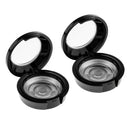 2pcs Black Cosmetic Empty Palette Box Eyeshadow Eyebrow Powder Blusher Lipstick Makeup Case Highlighters Container Mirror Inside