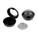 2pcs Black Cosmetic Empty Palette Box Eyeshadow Eyebrow Powder Blusher Lipstick Makeup Case Highlighters Container Mirror Inside