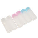 6x Transparent Empty Refillable Travel Silicone Cosmetic Body Hand Lotion Shampoo Squeeze Bottles