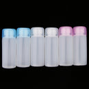 6x Transparent Empty Refillable Travel Silicone Cosmetic Body Hand Lotion Shampoo Squeeze Bottles